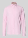 FIL NOIR Regular Fit Business-Hemd aus Leinen-Baumwoll-Mix Modell 'ROMA' Rosa