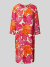 COMMA Knielange jurk met all-over print Rood