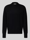 Selected Relaxed Fit Strickpullover aus Woll-Kaschmir-Mix Modell 'Calle' Black