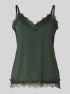 FREE/QUENT Top met kant model 'BICCO' Donkergroen