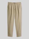 Marc O'Polo Spodnie lniane model 'OSBY JOGGER PLEATS' Beżowy