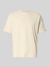 BOSS Green t-shirt o kroju relaxed fit z czystej bawełny model 'TEE 10' Piaskowy