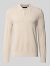 Marc O'Polo Sweter w kroju regular fit z czystej bawełny Beżowy