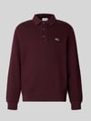 Lacoste Regular Fit Sweatshirt aus reiner Baumwolle Bordeaux