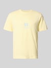 JACK & JONES Regular Fit T-Shirt mit Logo-Print Modell 'Eres' Hellgelb