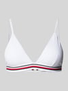 Tommy Hilfiger Top bikini z regulowanymi, cienkimi ramiączkami Biały