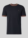 Christian Berg Men Regular Fit T-Shirt mit Logo-Stitching Dunkelblau
