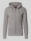 Superdry Regular Fit Sweatjacke aus Baumwoll-Mix mit Label-Detail Dunkelgrau Melange