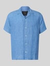 JACK & JONES Premium Regular Fit Leinenhemd Modell 'LAWRENCE' Jeansblau