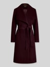 Lauren Ralph Lauren Mantel aus Wolle mit Bindegürtel Bordeaux