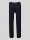 REVIEW Nauwsluitende Chino met recht silhouet en middelhoge taille Zwart