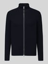 Selected Regular fit gebreid jack van puur katoen model 'DANE' Donkerblauw