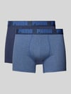 PUMA Trunks met labeldetail in set van 2 Jeansblauw