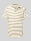 ONLY & SONS Regular Fit Poloshirt mit Strukturmuster Modell 'IAN' Beige