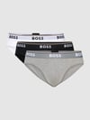 BOSS Slip mit Label-Details im 3er-Pack Modell 'Power' Mittelgrau Melange