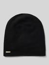 Seeberger Doppelt gestrickte Beanie aus reinem Kaschmir Black