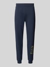 EA7 Emporio Armani Sweatpants mit elastischem Bund und Label-Print Dunkelblau