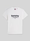 Tommy Jeans relaxed fit T-shirt van puur katoen met labelopschrift Wit