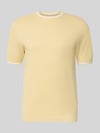 Christian Berg Men regular fit T-shirt in brei-look Lichtgeel