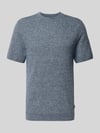 JACK & JONES Premium Strickshirt mit Rundhalsausschnitt Modell 'RILEY' Jeansblau
