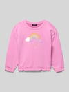 Blue Seven regular fit sweatshirt met all-over motiefprint Felroze
