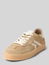 Tamaris Low Top Sneaker aus Rindsleder-Textile-Mix Taupe
