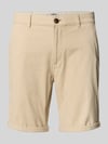 JACK & JONES Szorty o kroju regular fit z fakturowanym wzorem model ‘FURY’ Beżowy
