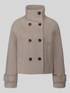 Jake*s Casual Regular Fit Kurzmantel mit Viskose-Woll-Anteil Taupe