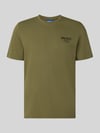HUGO Blue krój regular fit t-shirt z czystej bawełny model 'NESPTEE' Oliwkowy