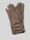 EEM Handschuhe mit Raffungen Taupe