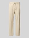 s.Oliver RED LABEL relaxed fit broek van mix van katoen en linnen Beige