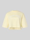 Calvin Klein Jeans Kort T-shirt met logoprint Lichtgeel
