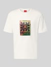 HUGO Regular Fit T-Shirt aus reine Baumwolle Modell 'DAMORU' Kitt