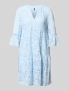 VERO MODA Loose Fit Spitzenkleid aus Baumwoll-Mix Modell 'HONEY' Hellblau