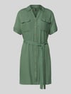 VERO MODA Vloeiende vrijetijdsjurk van pure viscose model 'BUMPY' Rietgroen