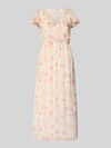 VILA Midikleid im Allover-Look Modell 'EMMA' Rosa