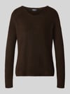 ONLY Regular Fit Pullover mit V-Ausschnitt Modell 'CAMILLA' Schoko Melange