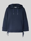 Tom Tailor Cropped Hoodie aus Scuba mit 3/4-Arm Dunkelblau