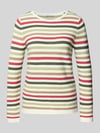 Tom Tailor Regular Fit Strickpullover aus reiner Baumwolle Pink