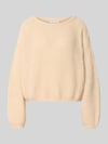 American Vintage Oversized Strickpullover aus Leinen-Mix Beige