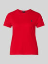 Polo Ralph Lauren T-Shirt mit Label-Stitching Dunkelrot