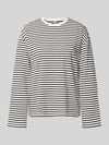 PIECES Regular Fit Langarmshirt aus Baumwoll-Mix Modell 'ADIE' Black