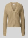 NOISY MAY® Strickjacke mit V-Ausschnitt Modell 'CHARLIE' Beige