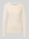 FREE/QUENT Shirt met lange mouwen van mix van viscose en elastaan model 'Liana' Offwhite