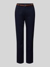 COMMA Chino met riem Marineblauw
