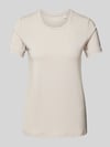 SCHIESSER T-Shirt mit geripptem Rundhalsausschnitt Beige
