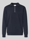 Lindbergh Sweatshirt mit Polokragen und Reißverschluss Marine
