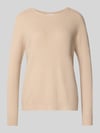 Rich & Royal Strickpullover mit gerippten Abschlüssen Sand