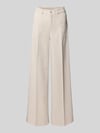 Raffaello Rossi Wide leg broek van viscosemix, model 'MIRU' Zand