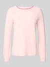 Christian Berg Woman Regular fit shirt met lange mouwen van puur katoen in gebreide look Lichtroze